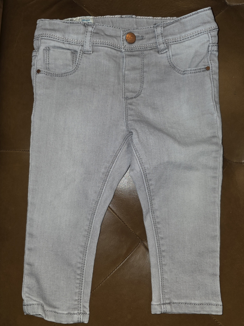 Zara Baby Girl Light Gray Toddler Jeans 9-12 Month